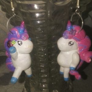 Unicorn Earrings Chibi Anime Cutie-corn